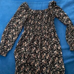 Floral Black Dress